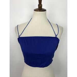 Fashion Nova Bermuda Babe Royal Strappy Swimwear Bikini Top